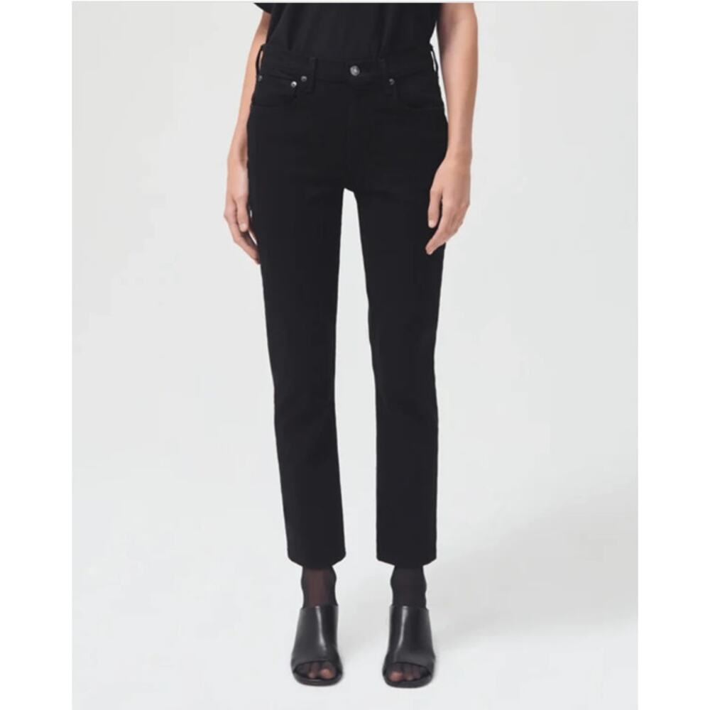 Agolde Jeans Womens 25 Merrel Mid Rise Straight Axis Black Casual Chic Comfort